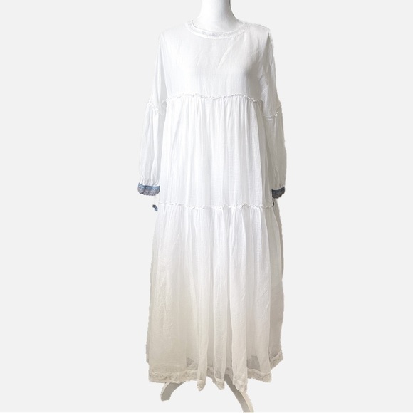 NWT EKA Design White Pine Tiered Dress Small - Picture 2 of 16